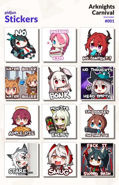 Arknights Vinyl Sticker Set 01 - Arknights Carnival