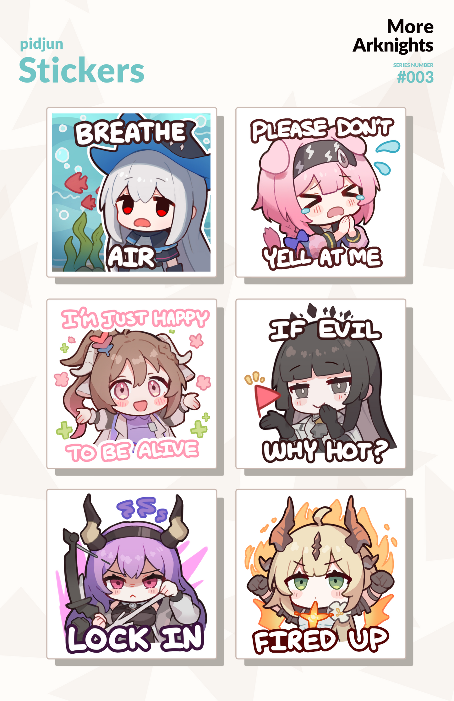 Arknights Vinyl Sticker Set 03 - More Arknights